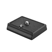 Walimex universele snelwisselplaat FT-001P 1/4 inch aansluiting, compatibel met bijv. Manfrotto MA200 PL-14, 52 x 42 x 10 mm, aluminium met rubberen coating - thumbnail