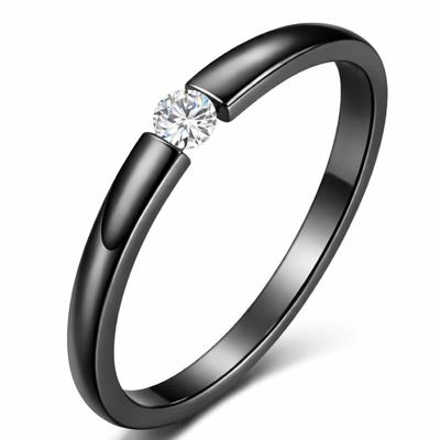 Cilla Jewels edelstaal ring Crystal Black-18mm Cilla Jewels edelstaal ring Crystal Black-18mm