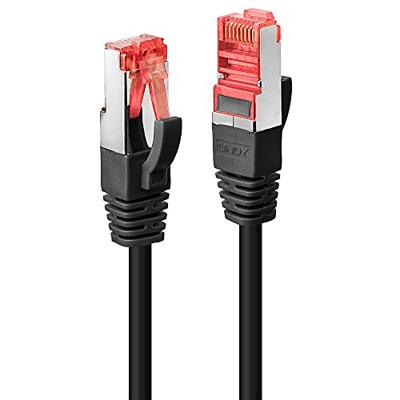 LINDY 47776 RJ45 Netwerkkabel, patchkabel CAT 6 S/FTP 0.50 m Zwart 1 stuk(s)