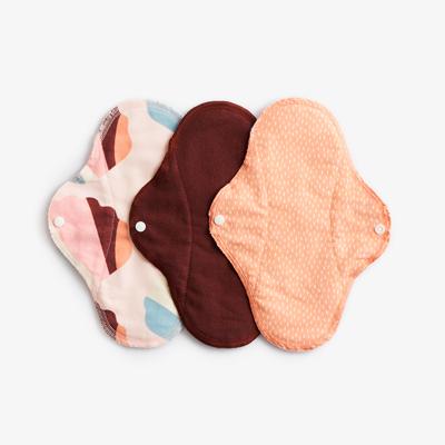 Wasbaar maandverband – ImseVimse Full Cycle Kit (Design: Orange Sprinkle / Oranje mix)