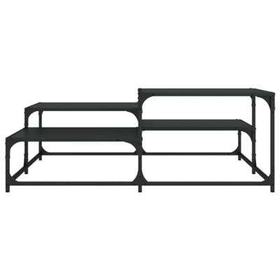 Salontafel 107x107x40 cm bewerkt hout zwart