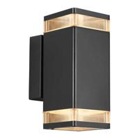 Nordlux Zwarte wandlampElm 2-lichts hoekig - 45331003 - thumbnail