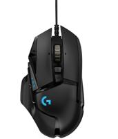 Logitech G502 Hero Gaming-muis USB Optisch Zwart 11 Toetsen 16000 dpi Verlicht, Geïntegreerd profielgeheugen, Gewichtsreductie - thumbnail