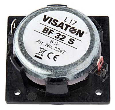 Visaton BF 32 S - 8 Ohm 1.3 inch 3.2 cm Breedband-luidspreker 2 W 8 Ω Zwart