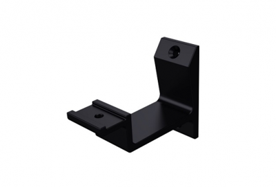 Leuninghouder vlak modern zwart - hout/gipsplaat