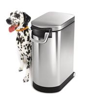 simplehuman CW1886 30L 15KG grote huisdier hond droog voedsel opslag container bak, deksel gemonteerde maatschep, luchtdichte afdichting, huisdierbestendig slot, verwijderbare BPA-vrije binnenemmer, - thumbnail