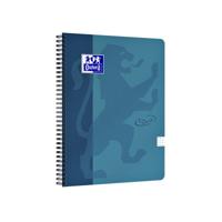 Oxford School Touch spiraalblok, ft A4, 140 bladzijden, geruit 5 mm, blauw (aqua) - thumbnail