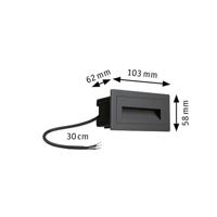 Paulmann 94383 Wandinbouwarmatuur LED vast ingebouwd LED Zwart - thumbnail