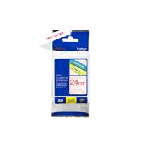 Brother TZE-252 labelprinter-tape Rood op wit - thumbnail