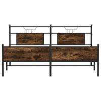 Bedframe zonder matras metaal gerookt eikenkleurig 183x213 cm - thumbnail