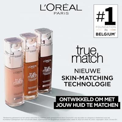 L’Oréal Paris True Match Foundation 7.C Rose Amber - Natuurlijk Dekkende Foundation met Hyaluronzuur en SPF 17 - 30 ml