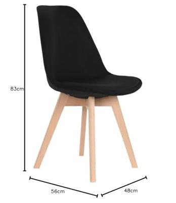 Stoel DKD Home Decor Zwart 48 x 56 x 83 cm