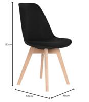 Stoel DKD Home Decor Zwart 48 x 56 x 83 cm - thumbnail