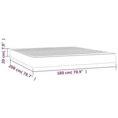 Pocketveringmatras medium 180x200x20 cm kunstleer wit