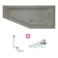 Hoekbad Xenz Lagoon Compact 170x75x45 cm Rechts Cement - thumbnail