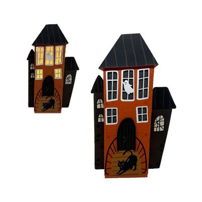 Griezelig Zwarte Kat & Spook Huis Halloween LED Decoratie
