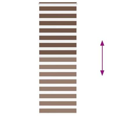 VidaXL Zebra rolgordijn 75x230 cm stofbreedte 70,9 cm polyester bruin