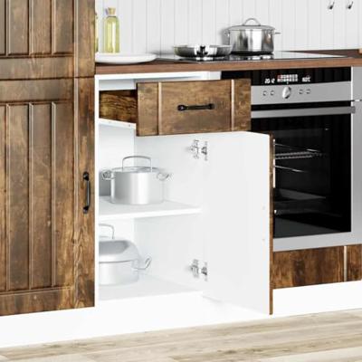 Onderkast Lucca bewerkt hout gerookt eikenkleurig