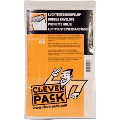 Cleverpack luchtkussenenveloppen, ft 120 x 215 mm, met stripsluiting, wit, pak van 10 stuks Cleverpack luchtkussenenveloppen, ft 120 x 215 mm, met stripsluiting, wit, pak van 10 stuks