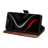 Qialino Samsung Galaxy S26 hoesje - Leren bookcase - Magnetische sluiting - Donkerbruin - thumbnail