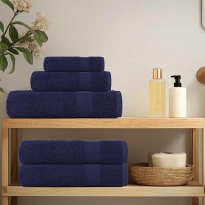 VidaXL Badhanddoeken frogn 4 st 100x150 cm 360 g/m² marineblauw VidaXL Badhanddoeken frogn 4 st 100x150 cm 360 g/m² marineblauw