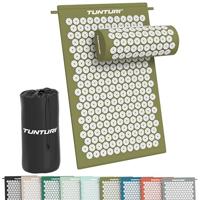 Tunturi Spijkermat met kussen - Acupressuur - Meditatie Mat - Acupunctuur Set - 68x42x2 cm - Legergroen - thumbnail