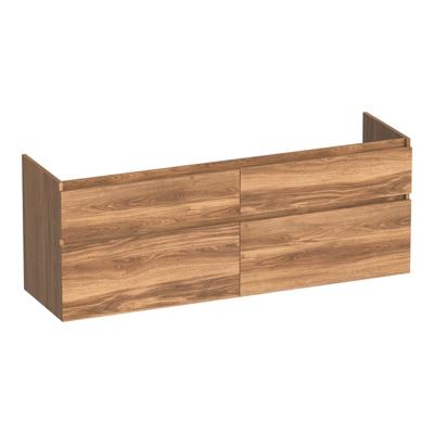 Brauer Delight - Onderkast - 140 cm - met 4 Softclose Lades Greeploos en 2 Sifon Uitsparingen - Honey