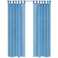 VidaXL Turquoise vitrage 140 x 245 cm 2 stuks - thumbnail
