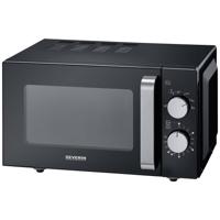 Severin MW 7761 Magnetron Zwart, RVS 800 W - thumbnail