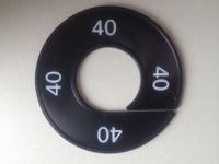 Maatring 9cm zwart/wit 40 - thumbnail