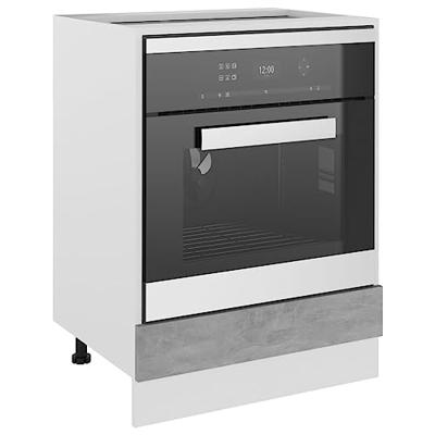 Ovenkast 60x46x81,5 cm spaanplaat betongrijs Ovenkast 60x46x81,5 cm spaanplaat betongrijs