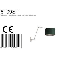 Steinhauer Wandlamp prestige chic 8109 staal kap groen velours - thumbnail