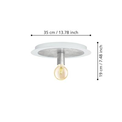 Eglo Unieke plafondlampPassano wit en zilver enkel - 97494