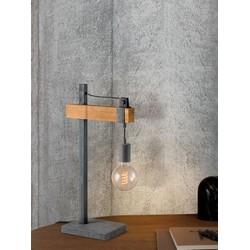 Light depot - tafellamp Denton - hout / burned metal - Outlet Light depot - tafellamp Denton - hout / burned metal - Outlet