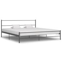 Bedframe metaal grijs 200x200 cm - thumbnail