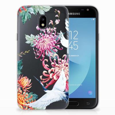 Samsung Galaxy J3 2017 | TPU Hoesje | Bird Flowers Samsung Galaxy J3 2017 | TPU Hoesje | Bird Flowers