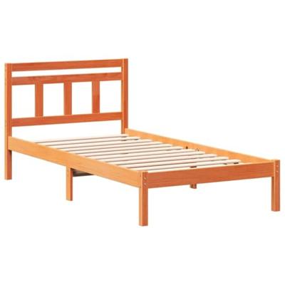 Bedframe Bruin 80 x 200 cm Massief grenenhout Bedframe Bruin 80 x 200 cm Massief grenenhout