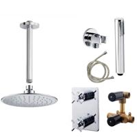 Wiesbaden inbouw regendouche set 01 Cross Chroom - thumbnail