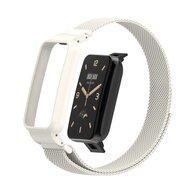 Milanese loop bandje met case - Wit - Xiaomi Smart Band 7 Pro - thumbnail