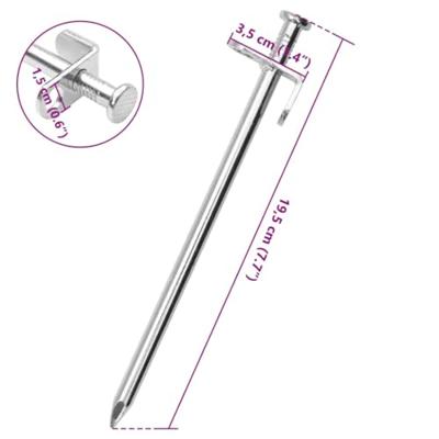 VidaXL Tentharingen 24 st 8 mm 19,5 cm gegalvaniseerd staal VidaXL Tentharingen 24 st 8 mm 19,5 cm gegalvaniseerd staal