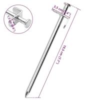 Tentharingen 24 st 8 mm 19,5 cm gegalvaniseerd staal - thumbnail