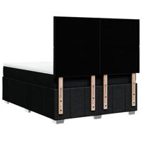 Boxspring met matras stof zwart 160x200 cm - thumbnail