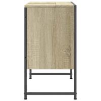 Wastafelkast 60x33x60 cm bewerkt hout sonoma eikenkleurig - thumbnail