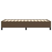 Bedframe zonder matras 90x200 cm stof donkerbruin - thumbnail