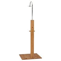 VidaXL Buitendouche 75x75x210 cm massief teakhout - thumbnail