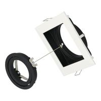Durham vierkante LED inbouwspot - 4 Watt 345 Lumen - 6500K daglicht wit - GU10 - Dimbaar Kantelbaar - Voor binnen - Wit - thumbnail