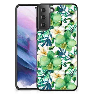 Samsung Galaxy S21 Plus Bloemen Hoesje Orchidee Groen Samsung Galaxy S21 Plus Bloemen Hoesje Orchidee Groen