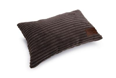 DBL HOOFDKUSSEN RIBBED BRN 35X23