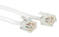 RJ11 platte kabel 6P4C, wit, 6 m - thumbnail