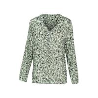 Cassis top met all over print groen - thumbnail